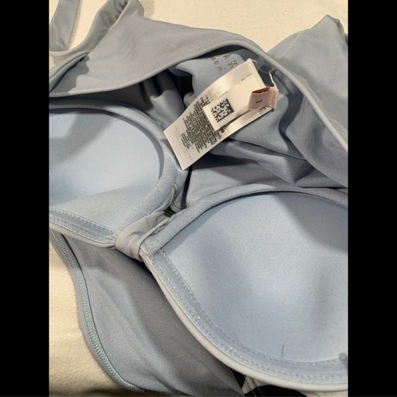 NEW Ted Baker Belella Illusion Halter‎ Floral Swimsuit in Light Blue [SZ 1 ] - Picture 5 of 8